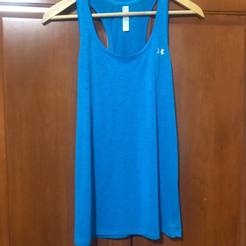 Under Armour Thin Racerback Turquoise Tank Size XS